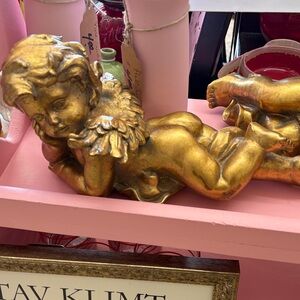 Gold Cherub Figurine
